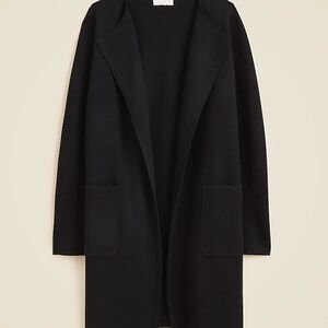J Crew Women's Black Trench-Sweater